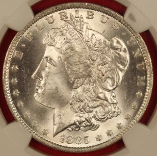 1885 - O 1885o Ms 64 Silver Morgan Dollar Graded By Ngc Strong Strike photo