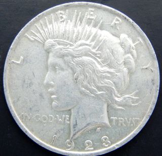 1923 Peace Silver Dollar $1 Very photo