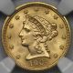 1904 Liberty Head Quarter Eagle Gold $2.  5 Ms 65 Ngc Cac Approved Gold photo 2