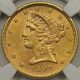 1899 Liberty Head Half Eagle Gold $5 Ms 62 Ngc Gold photo 2