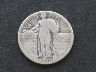 1930 - P Standing Liberty Silver Quarter U.  S.  Coin C2844 photo