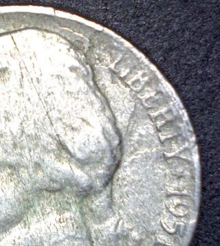 1951 Nickel With Lamination Errors photo