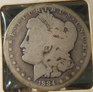 1884 Morgan Silver Dollar G - Vg photo