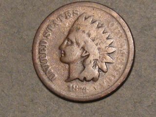 1873 Indian Head Cent 449a photo