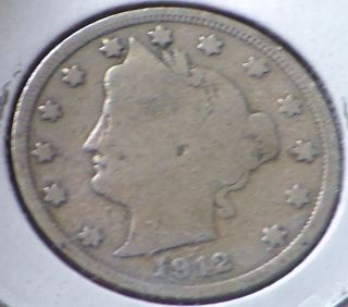1912 D Circulated (vg) Liberty Nickel. photo
