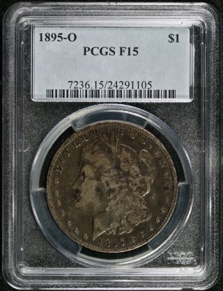 1895 - O Morgan Dollar $1 F 15 Pcgs Better Date photo