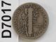 1919 - P Mercury Dime 90% Silver U.  S.  Coin D7017 Dimes photo 1