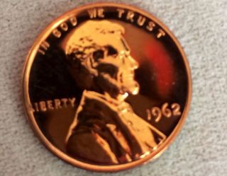 1962 1c Lincoln Cent Proof - Like photo