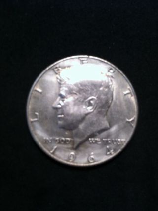 1964 50c Kennedy Half Dollar - 90% Silver Vf photo
