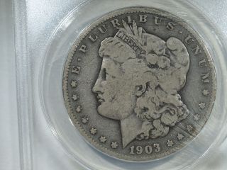 1903 - S $1 Vam 2 Micro S Morgan Silver Dollar Anacs Vg8 photo