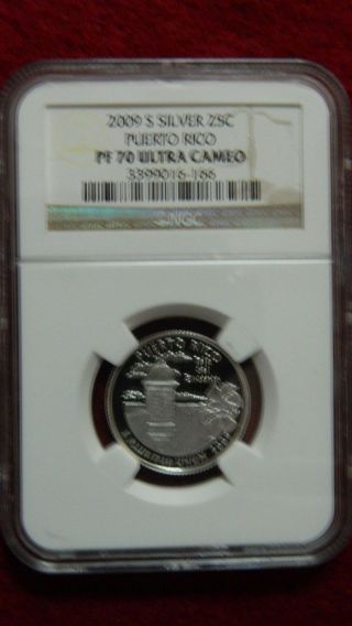 2009 S Puerto Rico Silver Quarter Ngc Pr70 Ultra Cameo photo