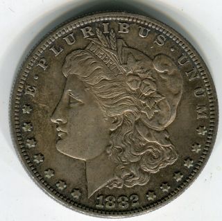 1882 - S $1 Morgan Silver Dollar Ch Bu photo