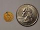1867 Octagon Fractional Half Dollar Gold Coin Ex - Jewelry Piece Gold photo 2
