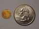 1867 Octagon Fractional Half Dollar Gold Coin Ex - Jewelry Piece Gold photo 3