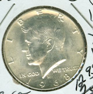 1968 - D Kennedy Silver Half Low Grade State. photo