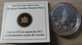 2013 Proof $10 O Canada - Rcmp Royal Canadian Mounted Police.  9999 Silver photo