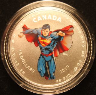 Canada 2013 $15 Silver Proof; Modern Day Superman Coin 75th Anniversay photo