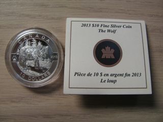 2013 Proof $10 O Canada - Wolf.  9999 Silver Coin & Only photo