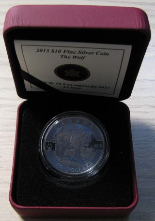 2013 Proof $10 O Canada - Wolf.  9999 Silver photo