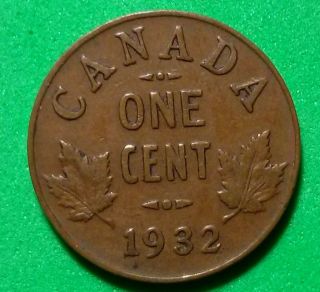 1932 Canada One Cent Sharp Detail Eye Appeal photo