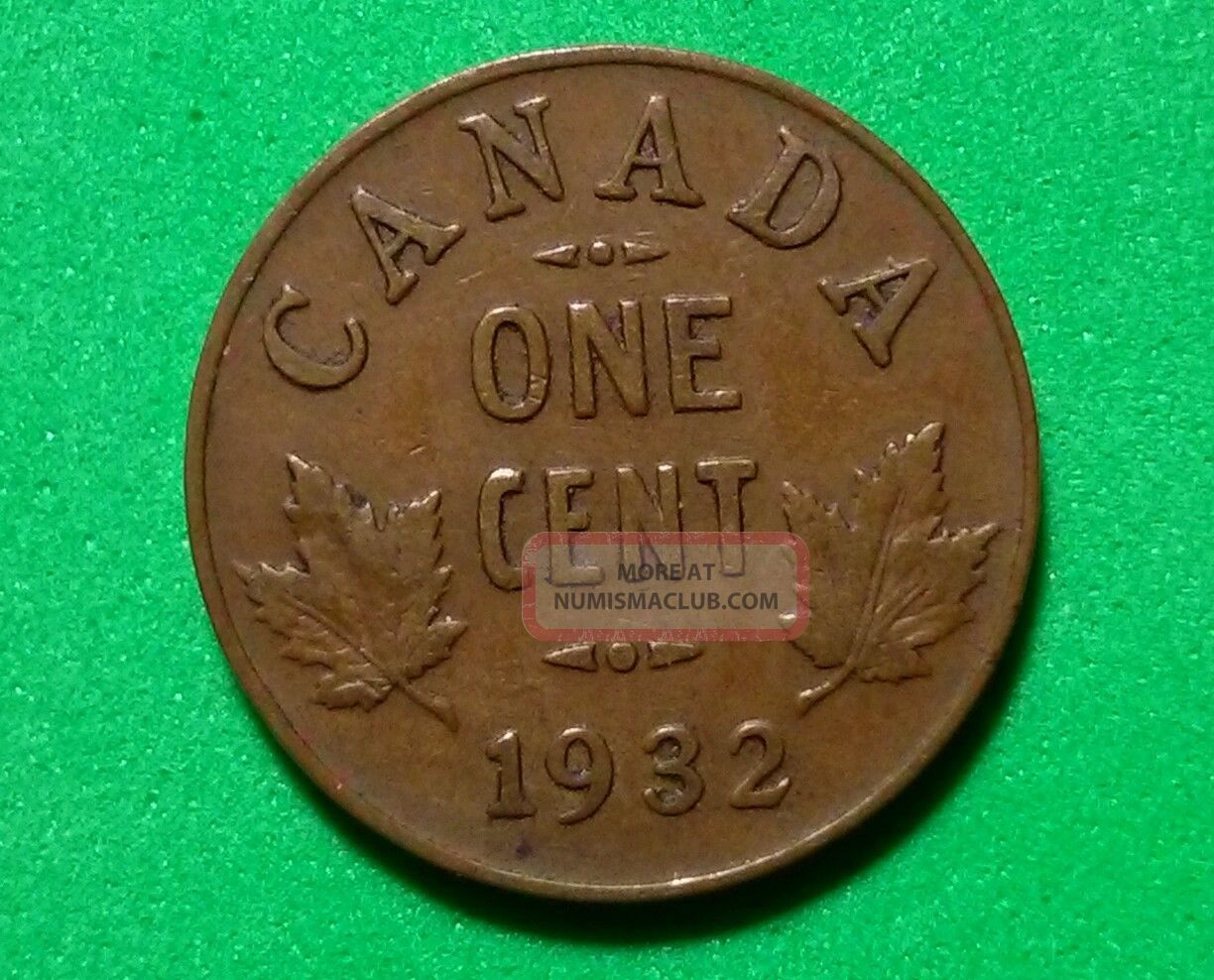 1932 Canada One Cent Sharp Detail Eye Appeal 1932-canada-one-cent-sharp-detail-eye-appeal