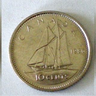 Canada 1986 Queen Elizabeth Ii Grade 10 Cent See All My Items 111 photo