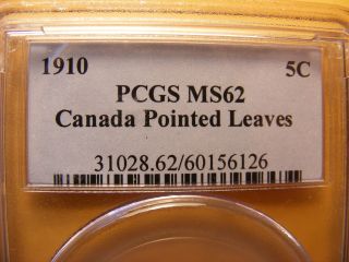 Canada 1910 5c Pointed Leaves,  Canada 5 Cents,  Ms - 62 photo