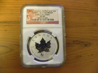 2014 Canada $5 Maple Leaf Horse Privy Reverse Proof,  Ngc Pfc 69 Early Releases photo