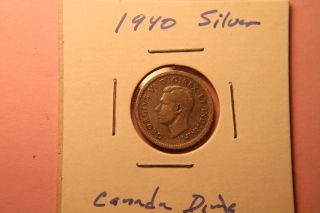 1940 10c Canada Silver 10 Cents photo