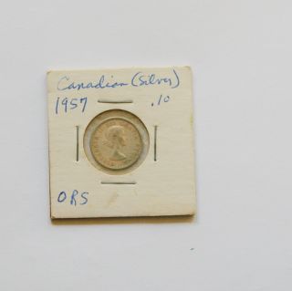 Canada Silver 10 Cents (average Circulated,  Random Years) photo