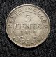 1919 C - Canada Foundland - 5 Cents - Silver - Coin,  Scarce Coins: Canada photo 1