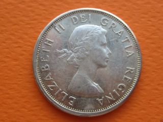 1963 Canadian 50c Silver Coin 1074a photo