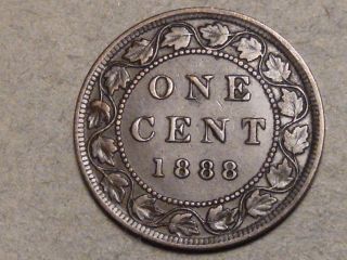 1888 Canadian Large Cent (vf+) 6771a photo
