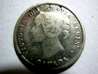 Canada Five Cents 1893 In F - Vf. photo