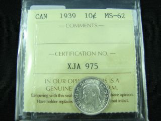1939 Canada 10 Cents Unc Ms 62 photo