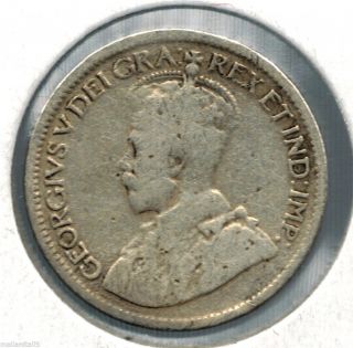1917 Canada King George V Silver Dime.  925 Fine Silver World War I Coin photo