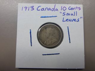 1913 Canada 10 Cents Dime 