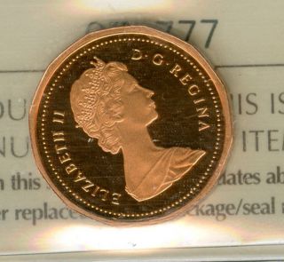 1989 Canada Cent Proof Ultra Heavy Cameo Red Finest Graded Rare. photo