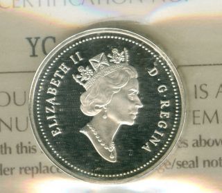 1998 Canada Silver 5 Cents Proof Ultra Heavy Cameo Finest Graded. photo