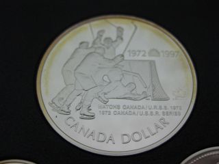 1997 25th Anniversary Of Canada/ussr Summit Series The Goal Canadian Silver Coin photo