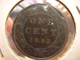 Rare 1893 & 1899 Canada Large Cent Coin Xf & Vf Buy Now Or Offer photo