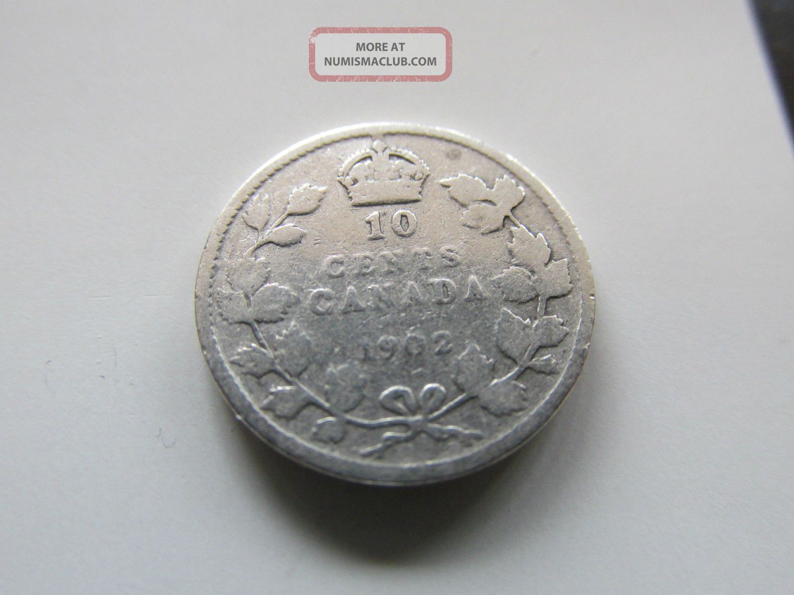 1902 Canada 10 Cents Silver Coin Coins: Canada photo