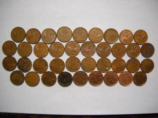 38 Different Dates Canadian Small Cents photo