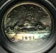 1951 Swl Dollar ($1) Pcgs Pl - 67 Pq+ Rainbow Toning - Wow Coins: Canada photo 1