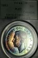 1951 Swl Dollar ($1) Pcgs Pl - 67 Pq+ Rainbow Toning - Wow Coins: Canada photo 3