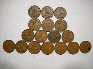 17 Canadian Small Cents photo