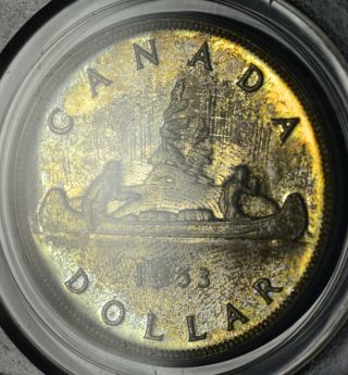1953 Swl Nsf Dollar ($1) Iccs Ms - 65+ Pq Golden Toning Wow photo