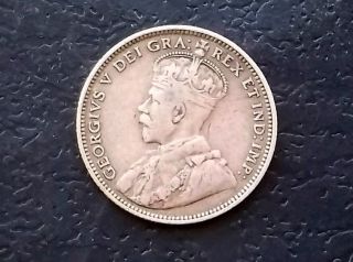 Silver 1912 Newfoundland Canada 20 Cent Small Scratch Detail Only Year Km15 photo