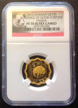 2012 Canada $150 Blessings Of Good Fortune Gold Coin Ngc Pf70 Ultra Cameo photo