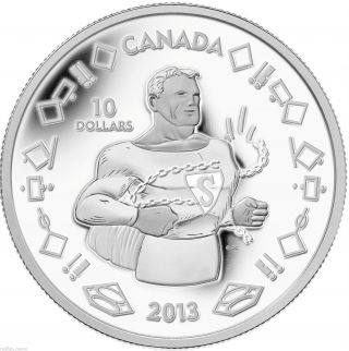 2013 Canada 1/4 Oz $10 Fine Silver Coin - Vintage Superman™ Mintage 15,  000 photo